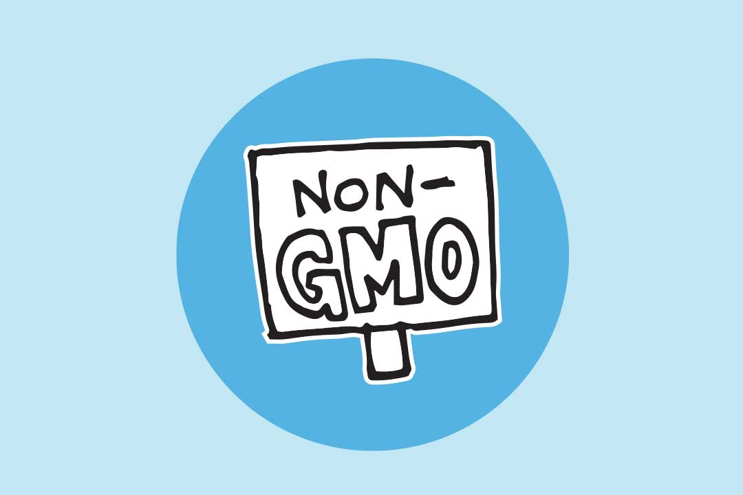 Znak z napisem „Nie dla GMO”