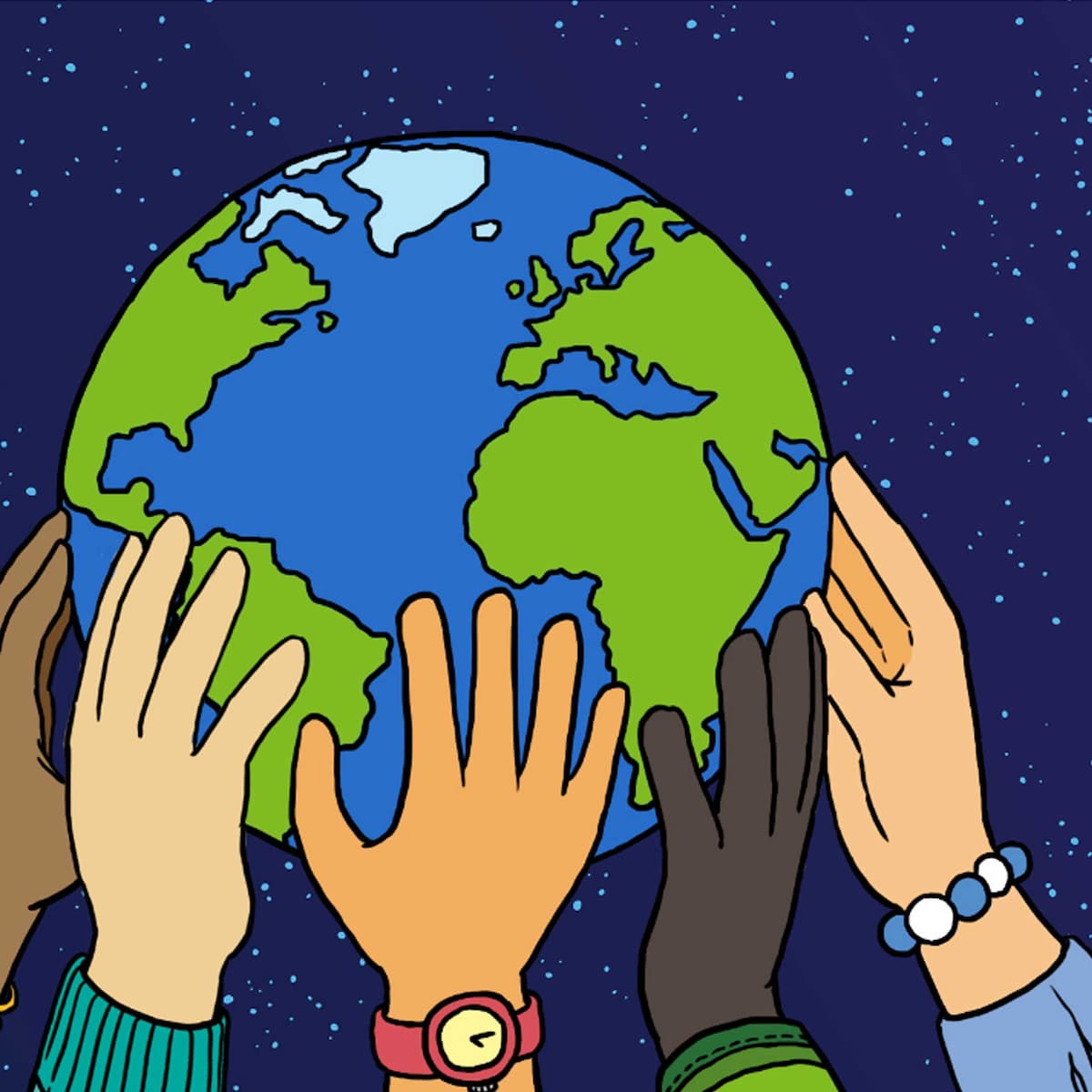 ręce trzymające ziemię