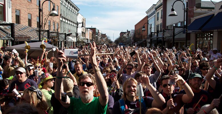 crowd of people at concert