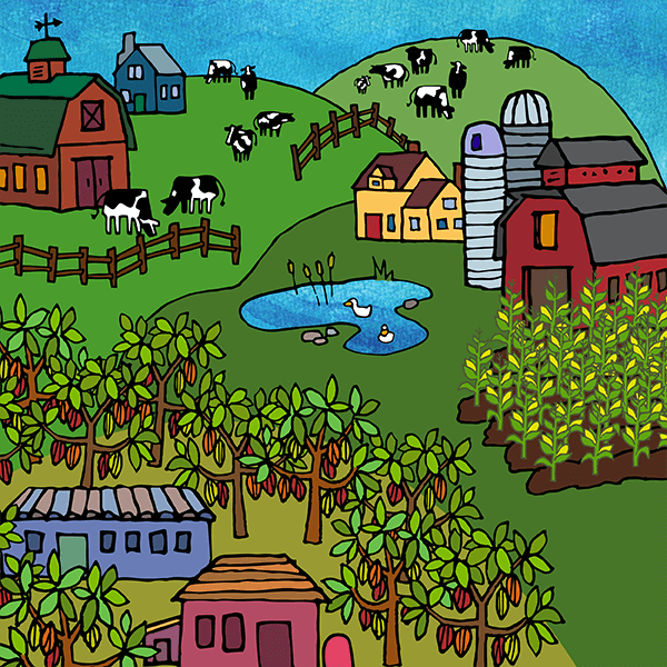 Prosperujący farmerzy i rolnicy – ikona